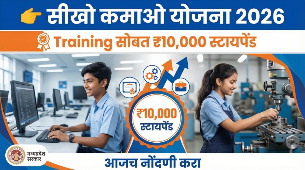 Seekho Kamao Yojana 2026: दरमहा ₹10,000 मिळवा – पात्रता, अर्ज प्रक्रिया व संपूर्ण माहिती