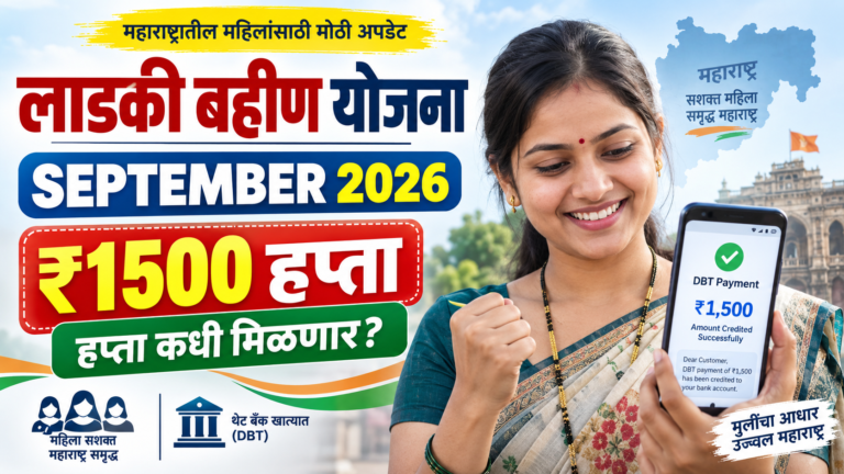 Ladki Bahin Yojana September 2026 ₹1500 installment